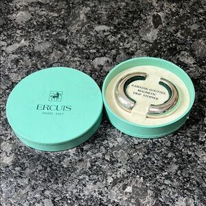 Ercuis Paris 1867 "Ramasse-Gouttes" Magnetic Drip Stopper Silver-Plated in Box